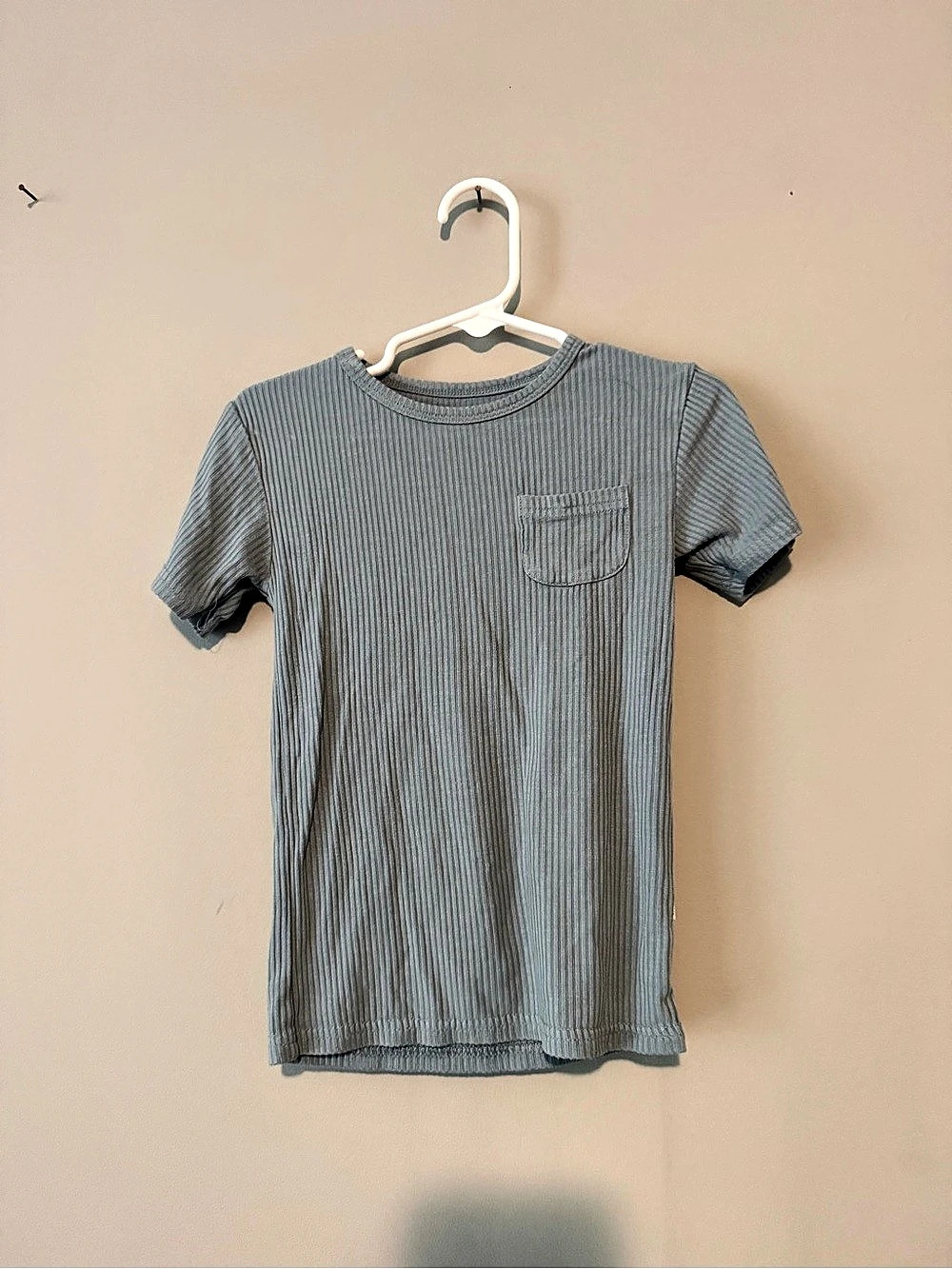 Little Sleepies Play Blue Ribbed Short Sleeve Tee